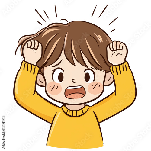little girl on transparent png background