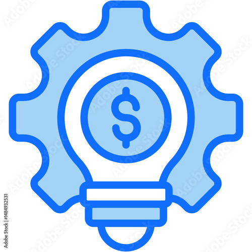 Sales Competency Blue Icon Vector Illustration
