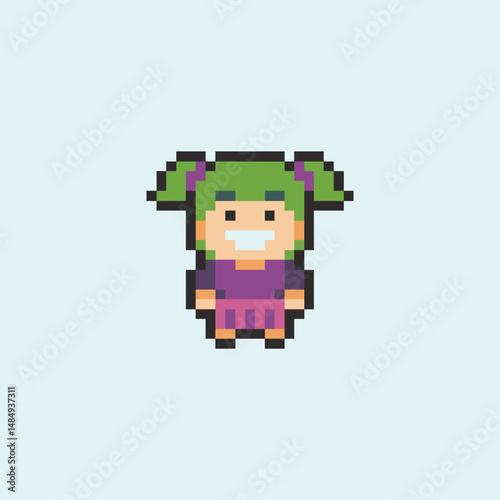 this is people in pixel art ,this item good for presentations,stickers, icons, t shirt design,game asset,logo and your project