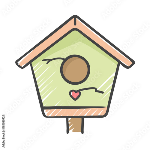 birdhouse icon, birdhouse vector illustration-simple illustration of birdhouse, perfect for birdhouse logos and icons