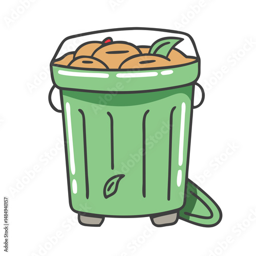 compost bin icon, compost bin vector illustration-simple illustration of compost bin, perfect for compost bin logos and icons