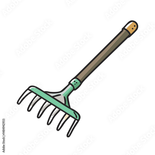 garden rake icon, garden rake vector illustration-simple illustration of garden rake, perfect for garden rake logos and icons