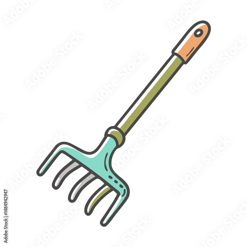 garden rake icon, garden rake vector illustration-simple illustration of garden rake, perfect for garden rake logos and icons