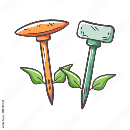 garden stakes icon, garden stakes vector illustration-simple illustration of garden stakes, perfect for garden stakes logos and icons