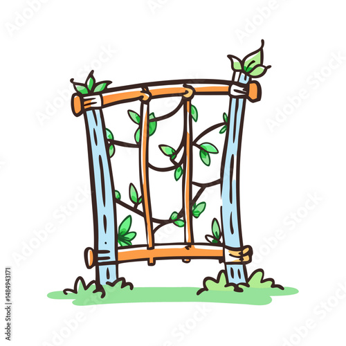garden trellis icon, garden trellis vector illustration-simple illustration of garden trellis, perfect for garden trellis logos and icons
