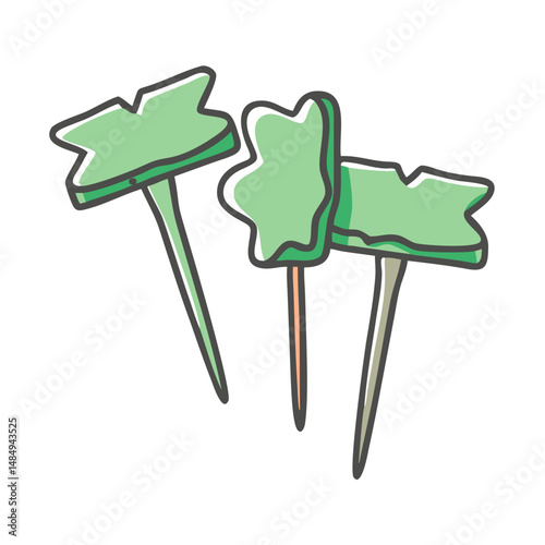 herb marker stakes icon, herb marker stakes vector illustration-simple illustration of herb marker stakes, perfect for herb marker stakes logos and icons