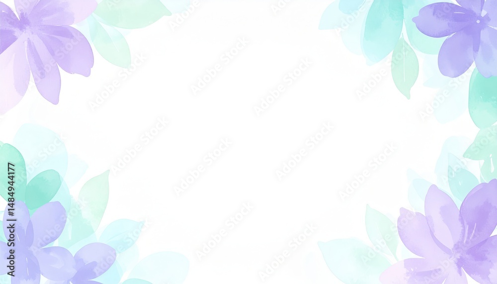 Fototapeta premium Floral background design digital art colorful flowers creative environment visual art aesthetic concept