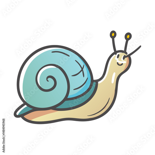 snail icon, snail vector illustration-simple illustration of snail, perfect for snail logos and icons