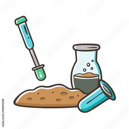 soil testing kit icon, soil testing kit vector illustration-simple illustration of soil testing kit, perfect for soil testing kit logos and icons