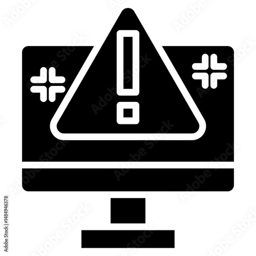 Cybercrime Alert Icon Element For Design