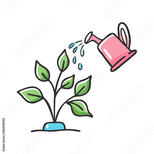 watering plants icon, watering plants vector illustration-simple illustration of watering plants, perfect for watering plants logos and icons