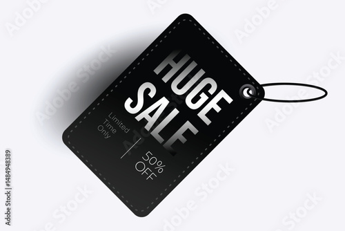Black Friday Sale Tag for Exclusive Deals And Unique Luxury Modern Black Theme Tag Design 
