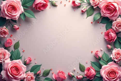 Subtle geometric rose pattern, muted tones, soft focus, muted, graphic