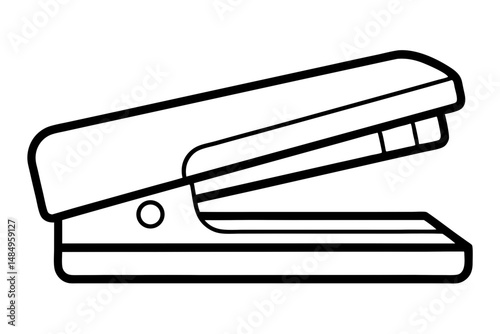 Simple Line Drawing of a Stapler for Office Supplies