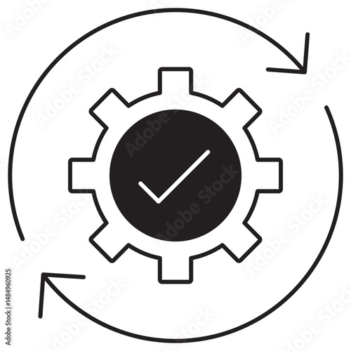 Autonomy and Control icon, Empowered Decisions Balancing Autonomy and Control, Mastering Independence Strategies for Effective Self-Management, vector