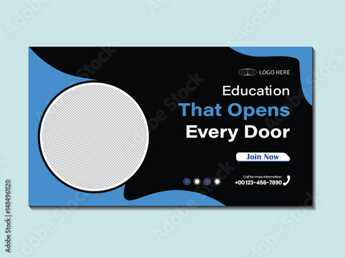  Modern Education YouTube Thumbnail Design Template