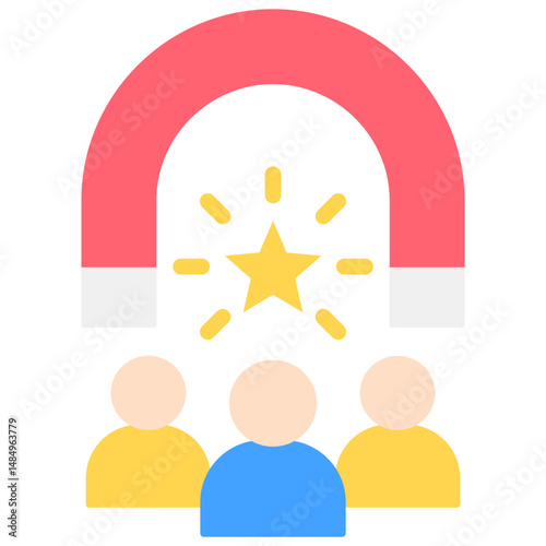 Customer Acquisition Fill Icon Vector Illusrtation