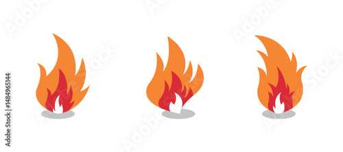 Set Icon Flames full color
