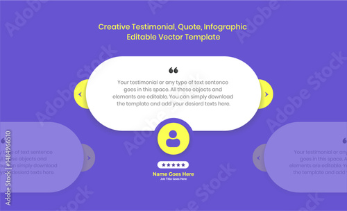 Creative Testimonial templates, Empty speech bubbles, What our Clients Say, Quote, Review, Feedback, Infographic Template, Label, editable text box layout, recommendation note	