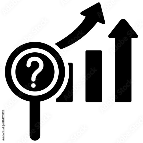 Sales Forecasting Solid Icon Vector Illustration