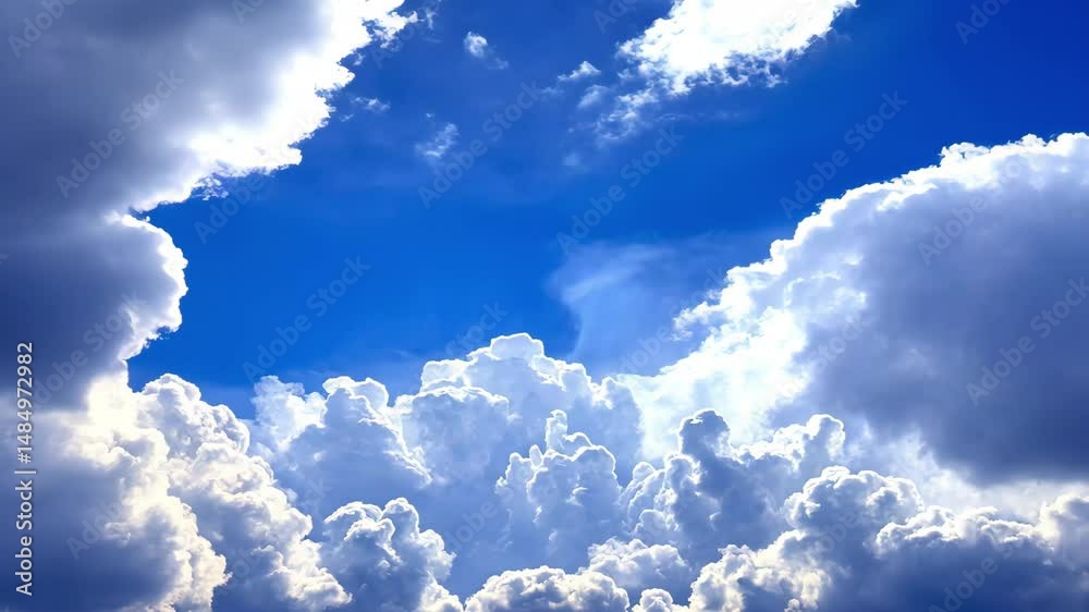 Cumulonimbus clouds reflect changing weather patterns in Changi sky, Cumulonimbus cloud on sky, weather environment changing video in