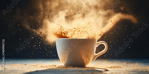 Cappuccino with Cocoa Powder Explosion