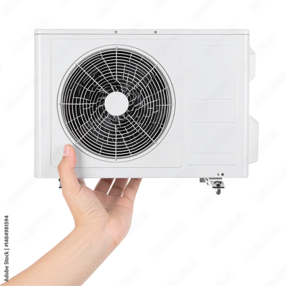 Fototapeta premium Hand holding a white rectangular device on a dark backdrop showcasing technology and digital interface design