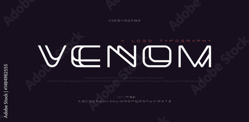 Lining bold capital alphabet letter logo design
