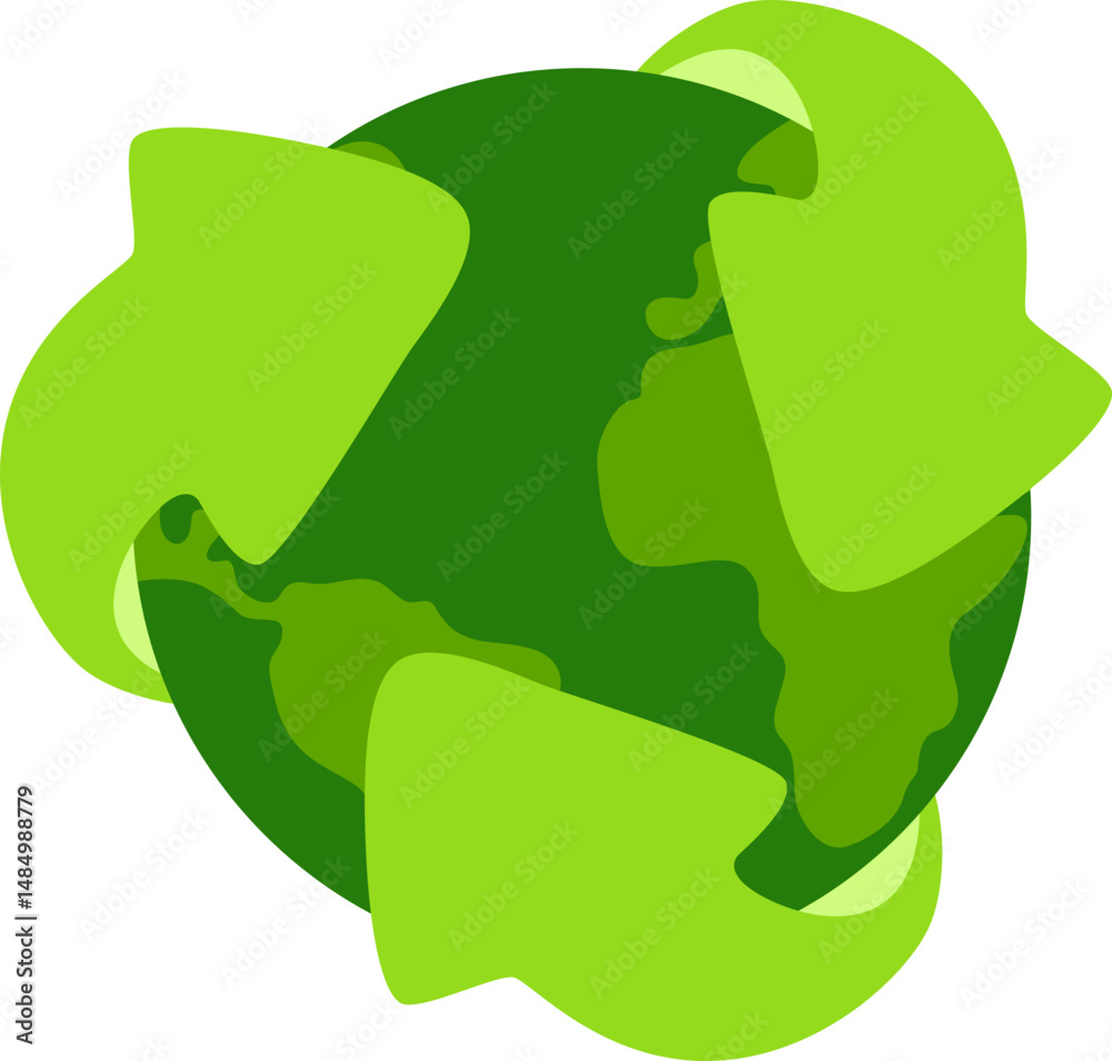 Obraz premium World environment day illustration. Ecology, eco friendly, green city, save planet for environment awarness. Vector isolated.