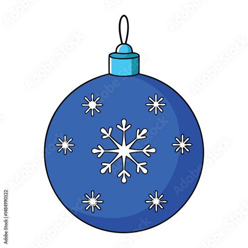 A serene blue Christmas background featuring a single hanging ornament, softly glowing with festive light, evoking peace, winter magic, and holiday elegance.
