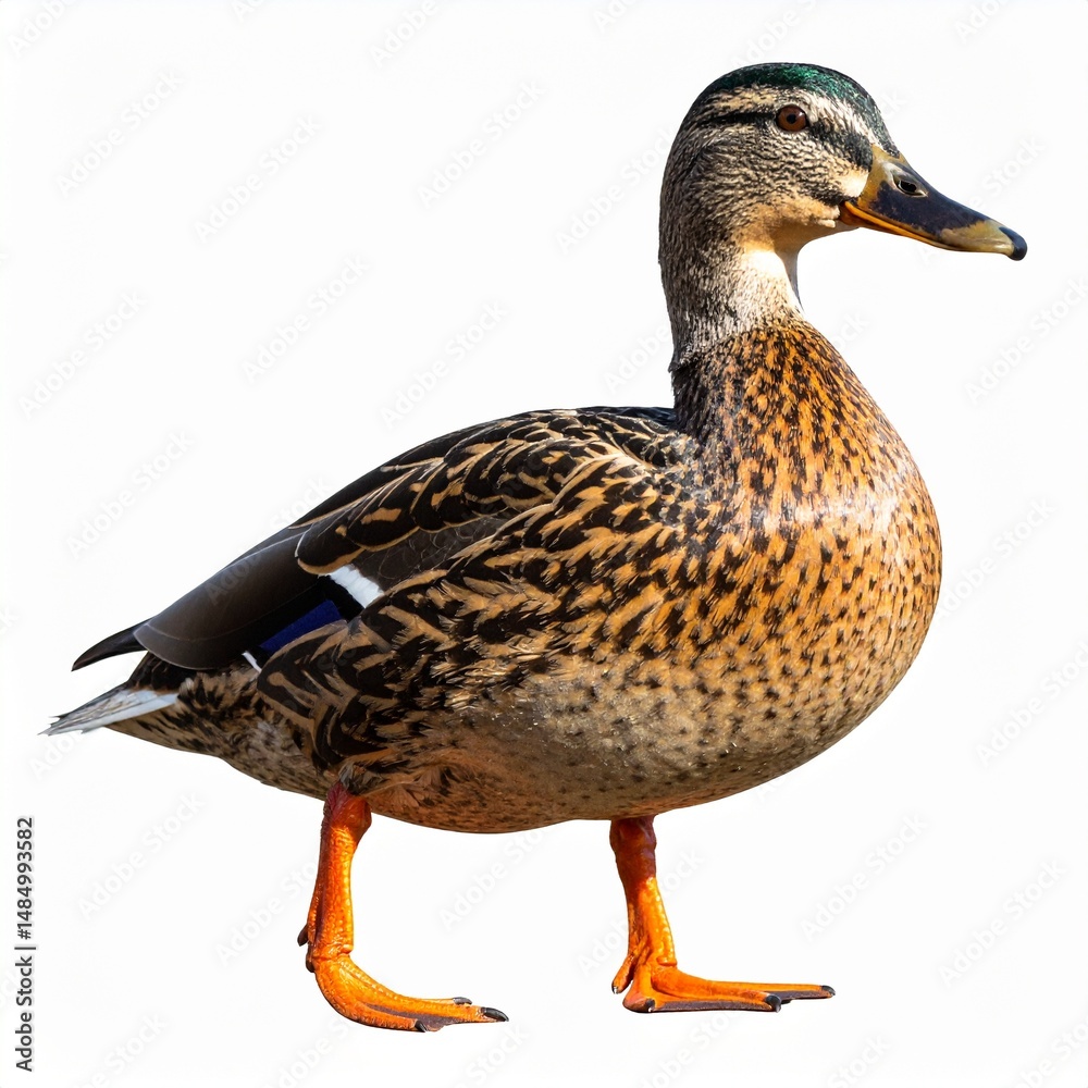 Obraz premium Duck, isolated background. 