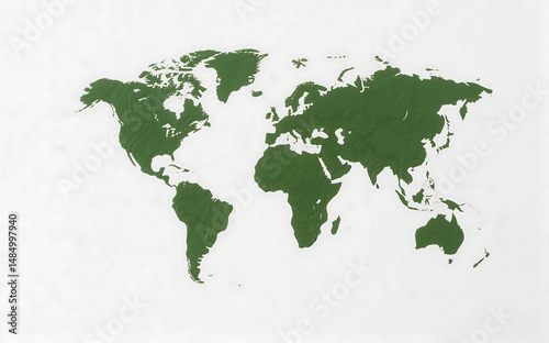 Simplified Green World Map
