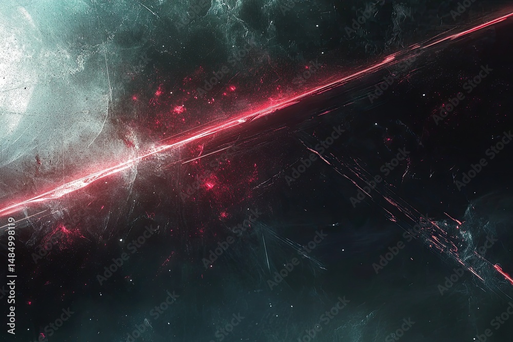Obraz premium Abstract cosmic energy, vibrant colors, dynamic lines