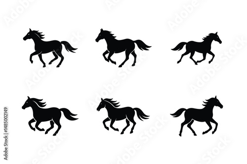 black stallion with lifted leg vector