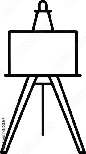 easel line art vector icon