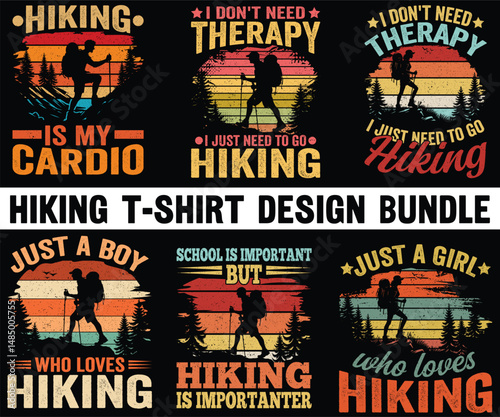 Hiking graphic design for hiking lover .Hiking T-Shirt Design Bundle. Hiking  graphic design. Hiking t-shirt design.  Outdoor graphic design. Adventure t-shirt design. Adventure graphic design