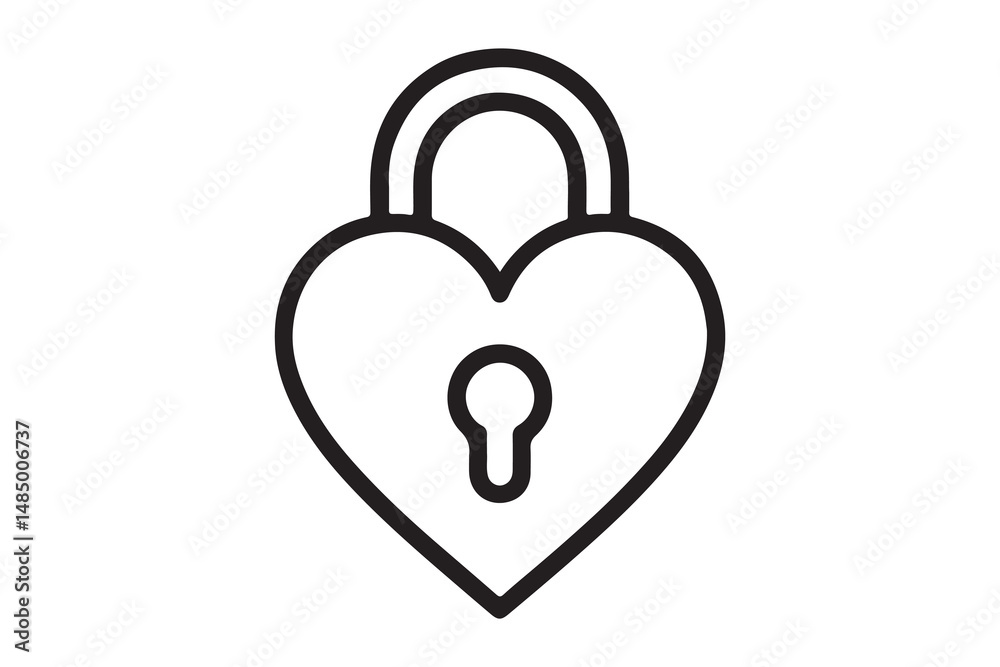 Heart-shaped lock, a symbol of enduring love and commitment. Heart-shaped lock, a symbol of enduring love and commitment.