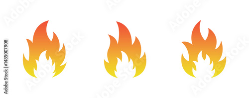 Set Icon Flames full color
