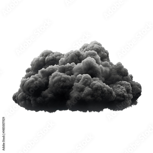 Ominous storm cloud gathering in the night a harbinger of change and on transparent background