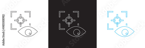 Focus icon.  Vector illustration. isolated on white and black background. EPS 10 