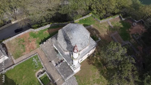 Fetiche Tzami in Ioannina Castle Old City Walls, Its Kale Fortress, Aerial Bird's Eye View, Epirus Greece