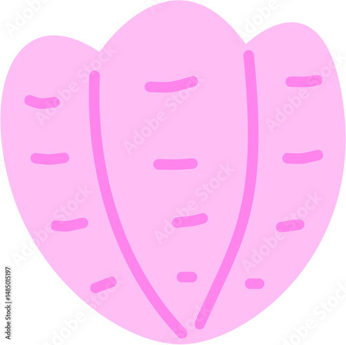 Pink Scallop Illustration