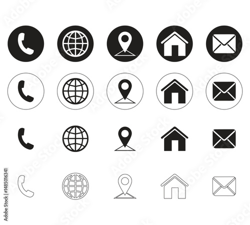 icon set,Call icon,email icon,address icon,website icon,Flat Icon,globe icon,contact icons,phone icon,location icons,communication icons