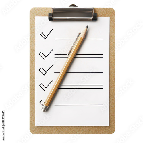 Wallpaper Mural Checklist on clipboard with pencil ready for task completion in organized workspace setting Torontodigital.ca