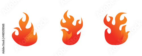 Set Icon Flames full color