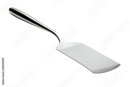Stainless Steel Spatula Angled Isolated with Shadow