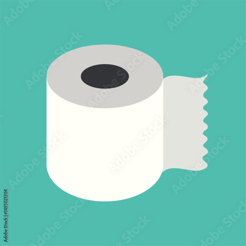 Simple Roll of White Toilet Paper