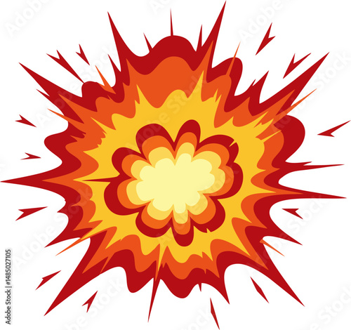 Flame orb vector with concentric glow – easy to trace and customize
