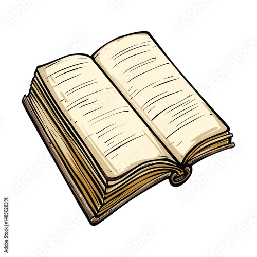 vector illustration of an old book