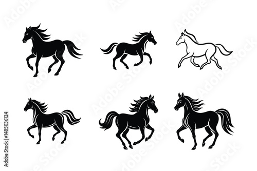 classic black stallion vector image